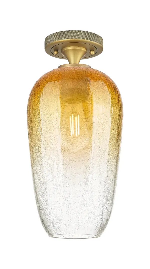 Details abound in the Crown Point Collection with an industrial take on modern sophistication. This stunning line of fixtures features cylindrical glass set in an updated restoration style frame with intricate knurling detail on the sockets, canopy, and finials.
