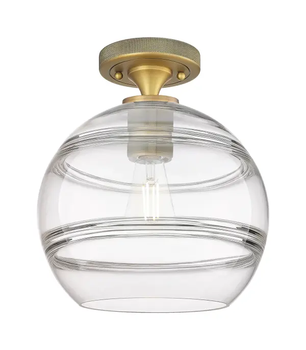 Details abound in the Crown Point Collection with an industrial take on modern sophistication. This stunning line of fixtures features cylindrical glass set in an updated restoration style frame with intricate knurling detail on the sockets, canopy, and finials.