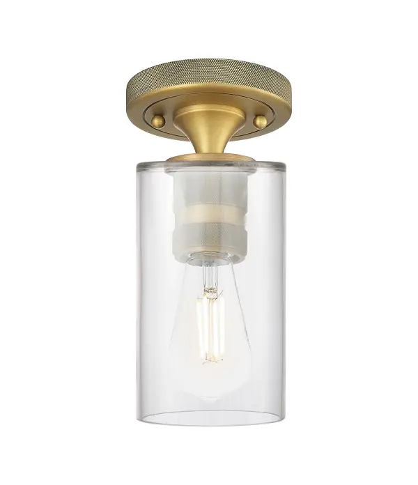 Details abound in the Crown Point Collection with an industrial take on modern sophistication. This stunning line of fixtures features cylindrical glass set in an updated restoration style frame with intricate knurling detail on the sockets, canopy, and finials.