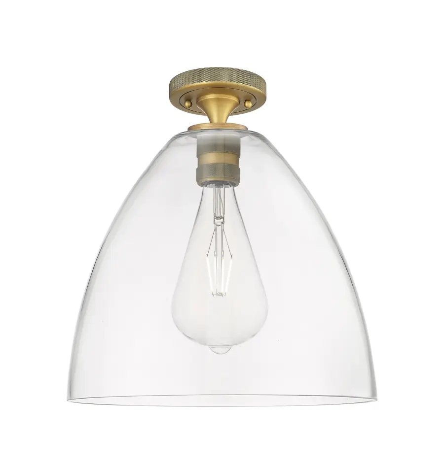 Crown Point - Brushed Brass - Flush Mount - Image 1