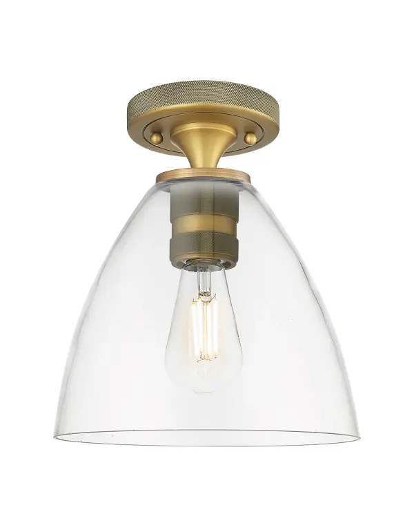 Details abound in the Crown Point Collection with an industrial take on modern sophistication. This stunning line of fixtures features cylindrical glass set in an updated restoration style frame with intricate knurling detail on the sockets, canopy, and finials.