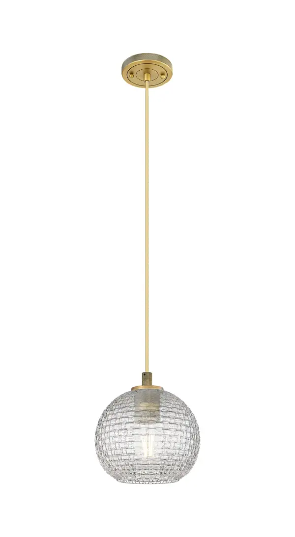 Details abound in the Crown Point Collection with an industrial take on modern sophistication. This stunning line of fixtures features cylindrical glass set in an updated restoration style frame with intricate knurling detail on the sockets, canopy, and finials.