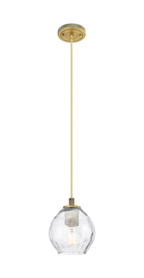 Details abound in the Crown Point Collection with an industrial take on modern sophistication. This stunning line of fixtures features cylindrical glass set in an updated restoration style frame with intricate knurling detail on the sockets, canopy, and finials.