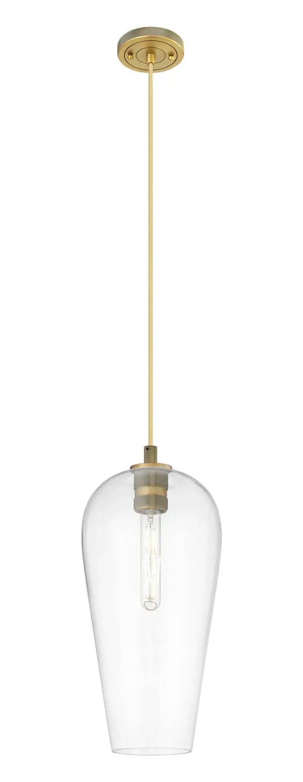 Details abound in the Crown Point Collection with an industrial take on modern sophistication. This stunning line of fixtures features cylindrical glass set in an updated restoration style frame with intricate knurling detail on the sockets, canopy, and finials.