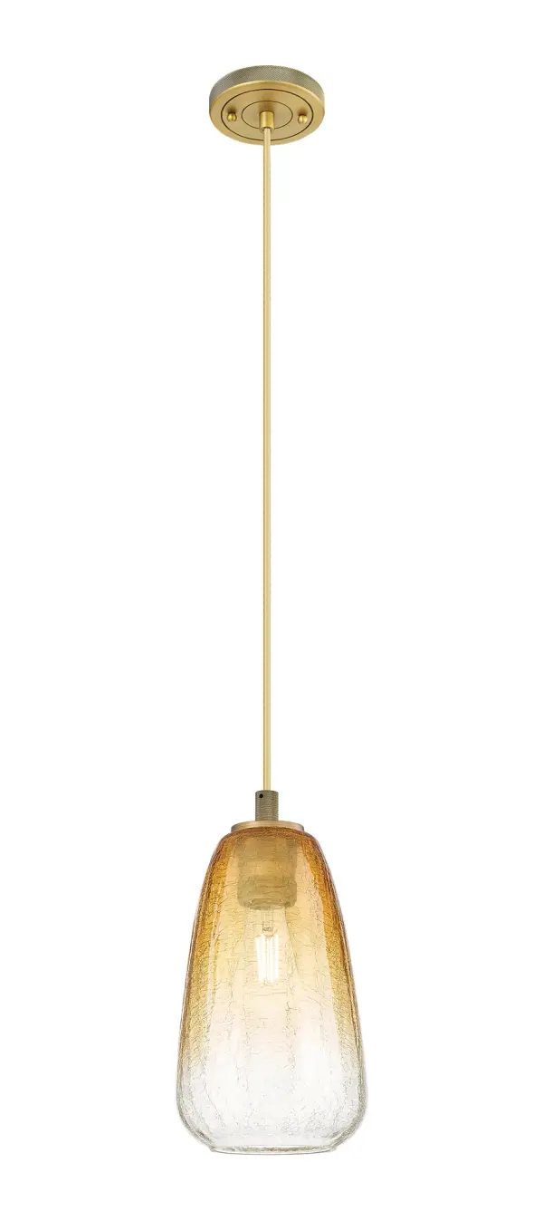 Details abound in the Crown Point Collection with an industrial take on modern sophistication. This stunning line of fixtures features cylindrical glass set in an updated restoration style frame with intricate knurling detail on the sockets, canopy, and finials.