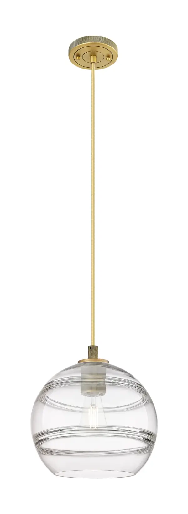 Details abound in the Crown Point Collection with an industrial take on modern sophistication. This stunning line of fixtures features cylindrical glass set in an updated restoration style frame with intricate knurling detail on the sockets, canopy, and finials.