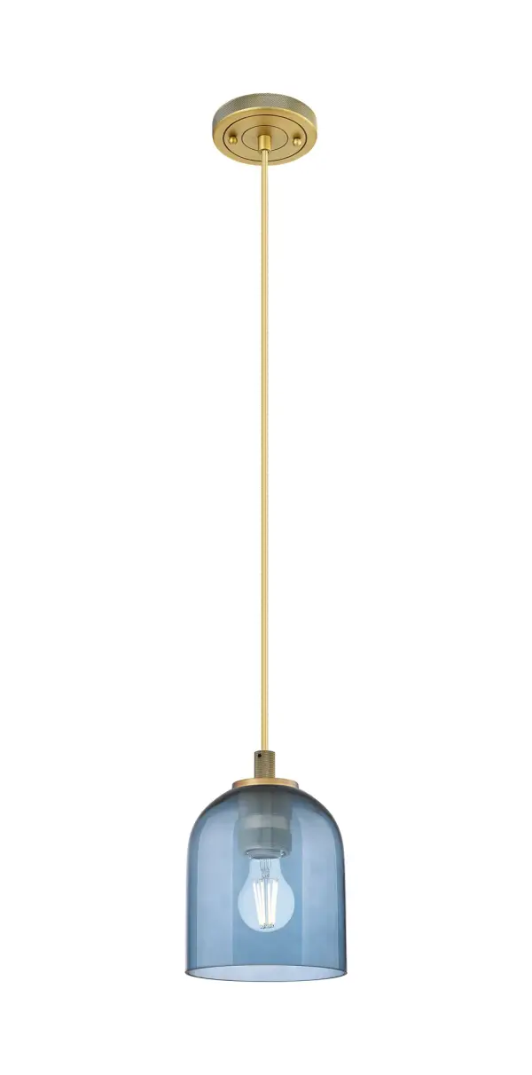 Details abound in the Crown Point Collection with an industrial take on modern sophistication. This stunning line of fixtures features cylindrical glass set in an updated restoration style frame with intricate knurling detail on the sockets, canopy, and finials.
