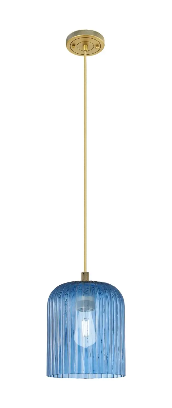 Details abound in the Crown Point Collection with an industrial take on modern sophistication. This stunning line of fixtures features cylindrical glass set in an updated restoration style frame with intricate knurling detail on the sockets, canopy, and finials.