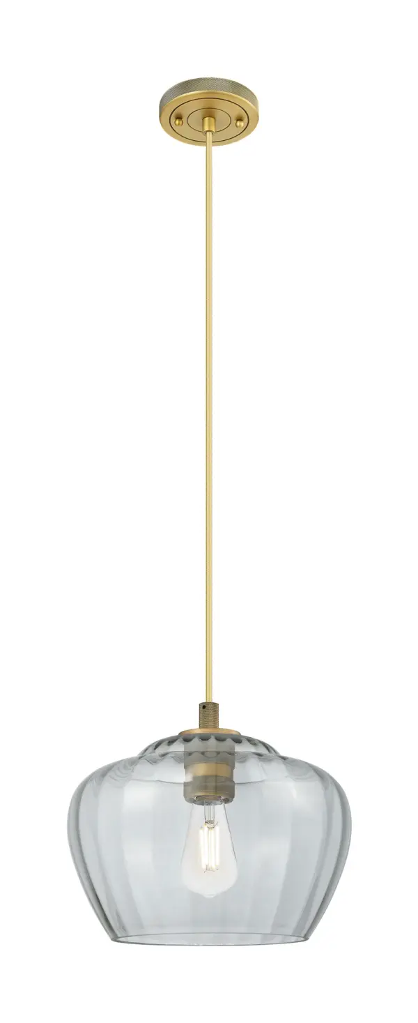 Details abound in the Crown Point Collection with an industrial take on modern sophistication. This stunning line of fixtures features cylindrical glass set in an updated restoration style frame with intricate knurling detail on the sockets, canopy, and finials.
