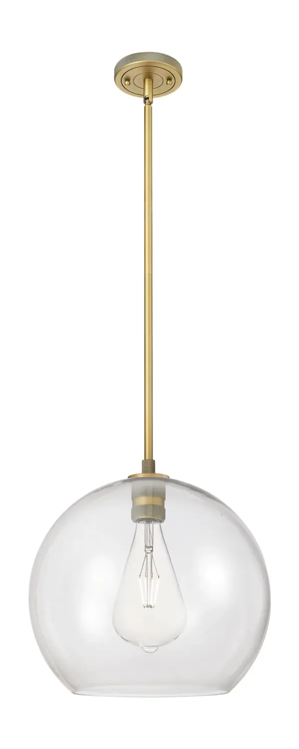 Details abound in the Crown Point Collection with an industrial take on modern sophistication. This stunning line of fixtures features cylindrical glass set in an updated restoration style frame with intricate knurling detail on the sockets, canopy, and finials.