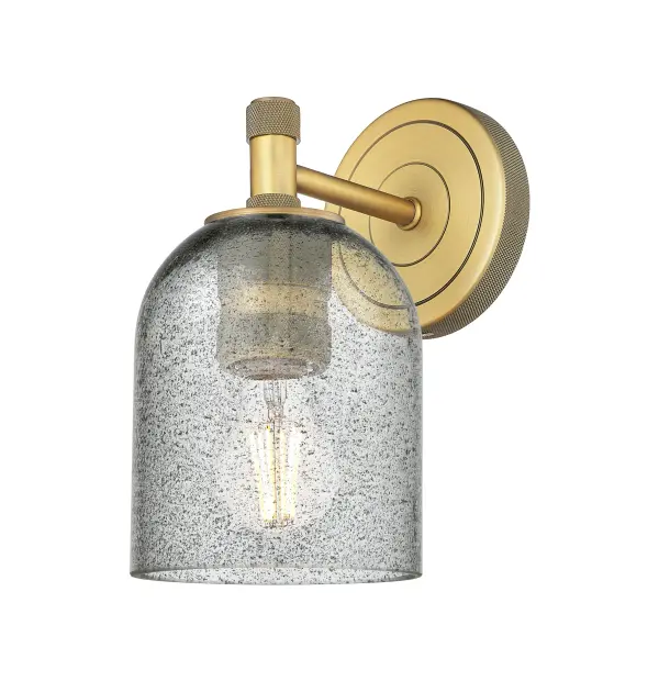Details abound in the Crown Point Collection with an industrial take on modern sophistication. This stunning line of fixtures features cylindrical glass set in an updated restoration style frame with intricate knurling detail on the sockets, canopy, and finials. - alternate view