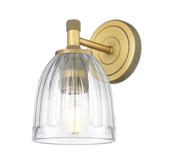 Details abound in the Crown Point Collection with an industrial take on modern sophistication. This stunning line of fixtures features cylindrical glass set in an updated restoration style frame with intricate knurling detail on the sockets, canopy, and finials. - alternate view