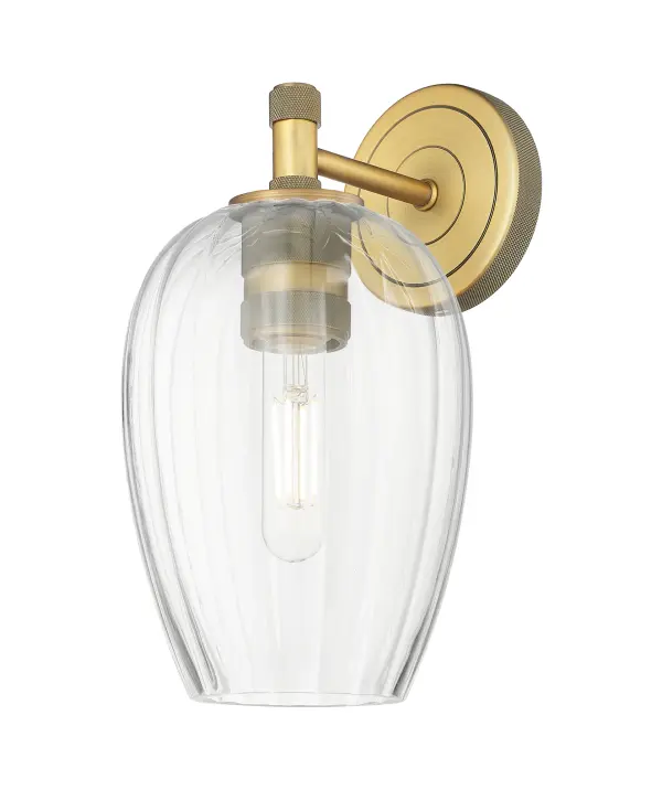 Details abound in the Crown Point Collection with an industrial take on modern sophistication. This stunning line of fixtures features cylindrical glass set in an updated restoration style frame with intricate knurling detail on the sockets, canopy, and finials.