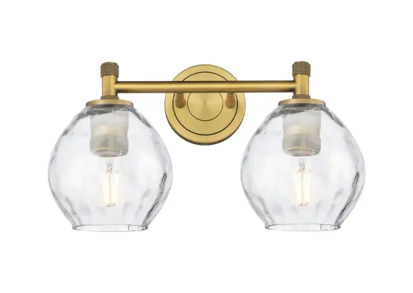 Details abound in the Crown Point Collection with an industrial take on modern sophistication. This stunning line of fixtures features cylindrical glass set in an updated restoration style frame with intricate knurling detail on the sockets, canopy, and finials. - alternate view