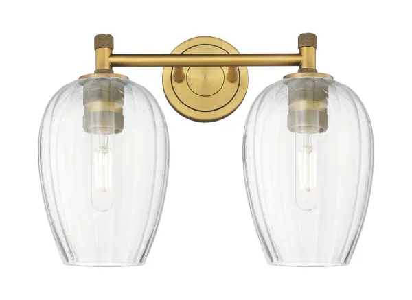 Details abound in the Crown Point Collection with an industrial take on modern sophistication. This stunning line of fixtures features cylindrical glass set in an updated restoration style frame with intricate knurling detail on the sockets, canopy, and finials. - alternate view