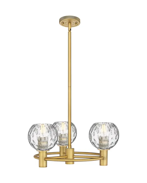 Details abound in the Crown Point Collection with an industrial take on modern sophistication. This stunning line of fixtures features cylindrical glass set in an updated restoration style frame with intricate knurling detail on the sockets, canopy, and finials.