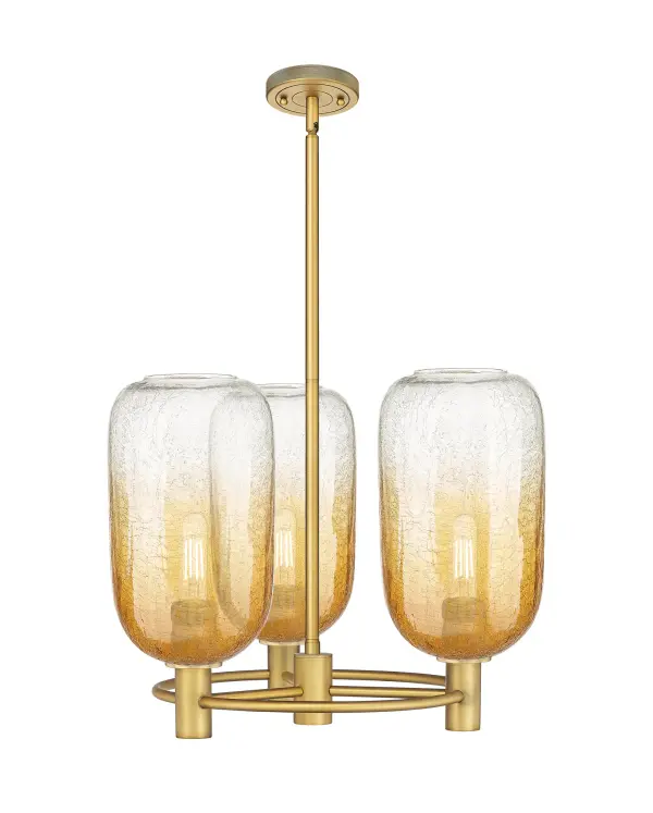 Details abound in the Crown Point Collection with an industrial take on modern sophistication. This stunning line of fixtures features cylindrical glass set in an updated restoration style frame with intricate knurling detail on the sockets, canopy, and finials.