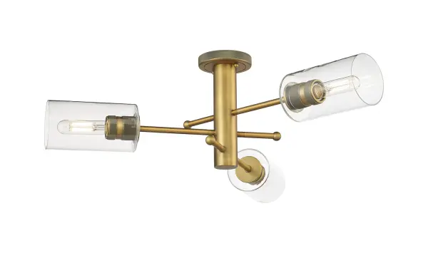 Details abound in the Crown Point Collection with an industrial take on modern sophistication. This stunning line of fixtures features cylindrical glass set in an updated restoration style frame with intricate knurling detail on the sockets, canopy, and finials.