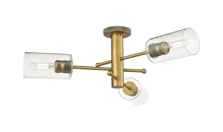 Crown Point - Brushed Brass - Flush Mount - Image 1