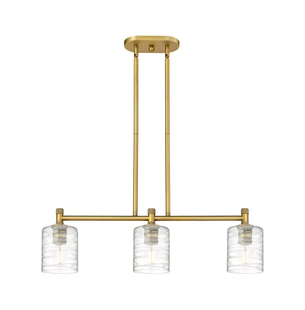 Details abound in the Crown Point Collection with an industrial take on modern sophistication. This stunning line of fixtures features cylindrical glass set in an updated restoration style frame with intricate knurling detail on the sockets, canopy, and finials.