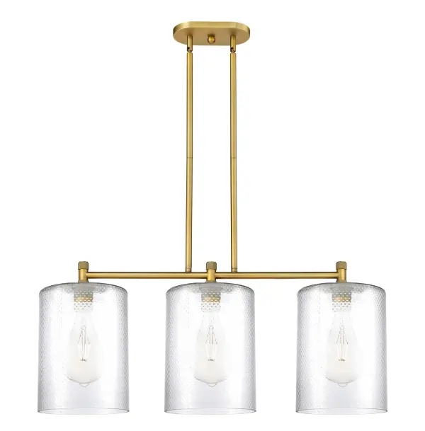 Details abound in the Crown Point Collection with an industrial take on modern sophistication. This stunning line of fixtures features cylindrical glass set in an updated restoration style frame with intricate knurling detail on the sockets, canopy, and finials.