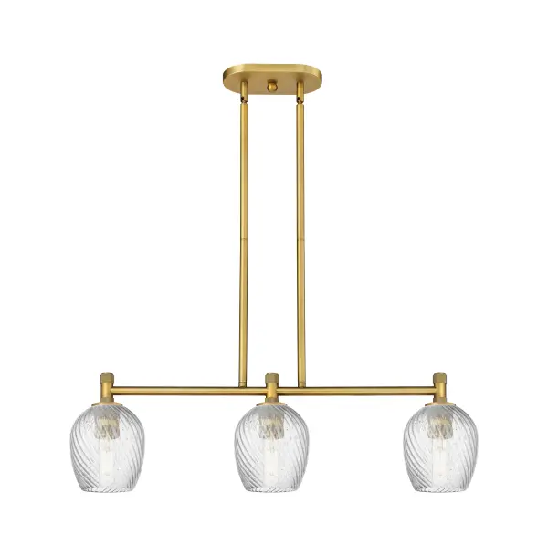Details abound in the Crown Point Collection with an industrial take on modern sophistication. This stunning line of fixtures features cylindrical glass set in an updated restoration style frame with intricate knurling detail on the sockets, canopy, and finials.
