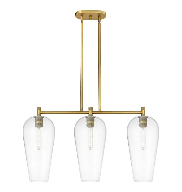 Details abound in the Crown Point Collection with an industrial take on modern sophistication. This stunning line of fixtures features cylindrical glass set in an updated restoration style frame with intricate knurling detail on the sockets, canopy, and finials.