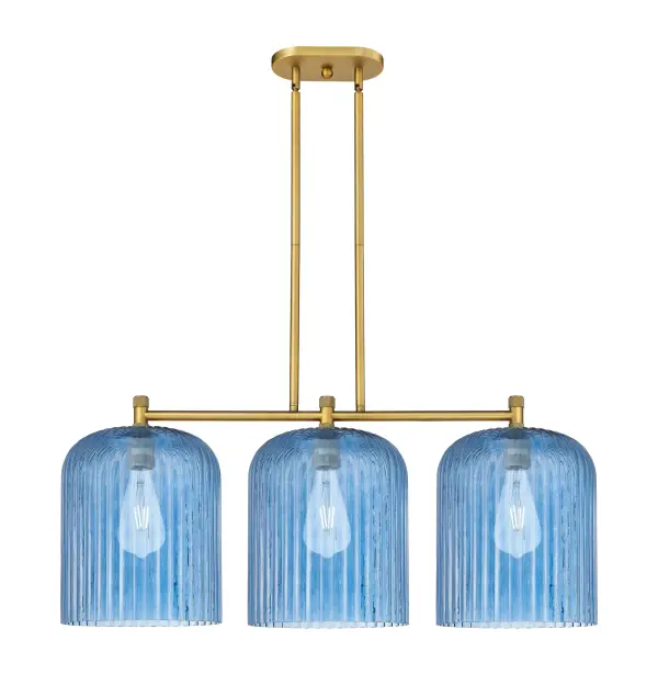 Details abound in the Crown Point Collection with an industrial take on modern sophistication. This stunning line of fixtures features cylindrical glass set in an updated restoration style frame with intricate knurling detail on the sockets, canopy, and finials.