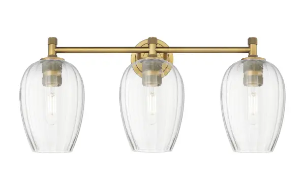 Details abound in the Crown Point Collection with an industrial take on modern sophistication. This stunning line of fixtures features cylindrical glass set in an updated restoration style frame with intricate knurling detail on the sockets, canopy, and finials. - alternate view