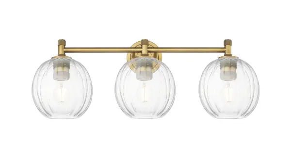 Details abound in the Crown Point Collection with an industrial take on modern sophistication. This stunning line of fixtures features cylindrical glass set in an updated restoration style frame with intricate knurling detail on the sockets, canopy, and finials.