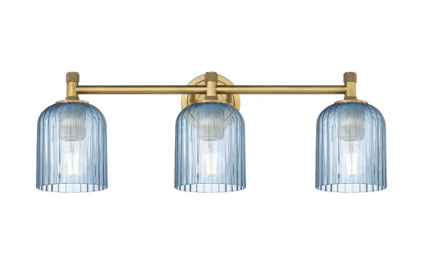 Details abound in the Crown Point Collection with an industrial take on modern sophistication. This stunning line of fixtures features cylindrical glass set in an updated restoration style frame with intricate knurling detail on the sockets, canopy, and finials. - alternate view