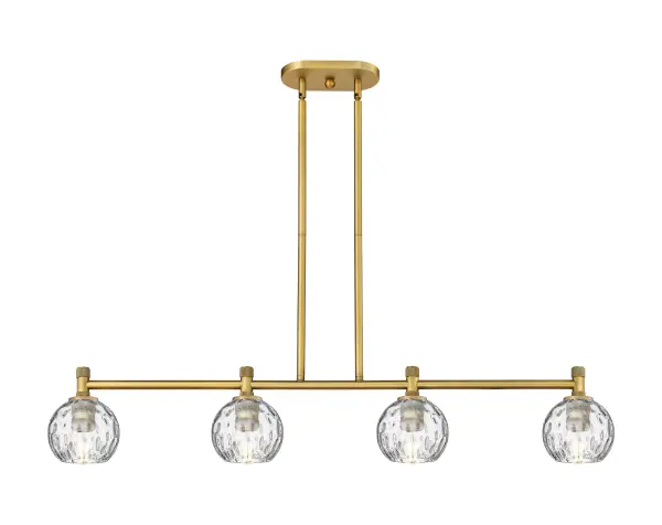Details abound in the Crown Point Collection with an industrial take on modern sophistication. This stunning line of fixtures features cylindrical glass set in an updated restoration style frame with intricate knurling detail on the sockets, canopy, and finials.