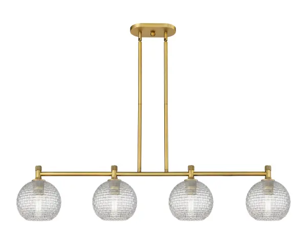 Details abound in the Crown Point Collection with an industrial take on modern sophistication. This stunning line of fixtures features cylindrical glass set in an updated restoration style frame with intricate knurling detail on the sockets, canopy, and finials.
