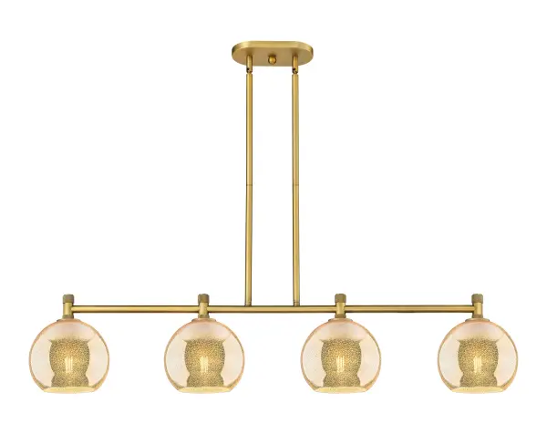 Details abound in the Crown Point Collection with an industrial take on modern sophistication. This stunning line of fixtures features cylindrical glass set in an updated restoration style frame with intricate knurling detail on the sockets, canopy, and finials.