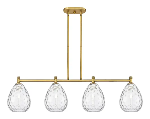 Details abound in the Crown Point Collection with an industrial take on modern sophistication. This stunning line of fixtures features cylindrical glass set in an updated restoration style frame with intricate knurling detail on the sockets, canopy, and finials.