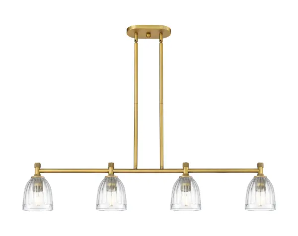 Details abound in the Crown Point Collection with an industrial take on modern sophistication. This stunning line of fixtures features cylindrical glass set in an updated restoration style frame with intricate knurling detail on the sockets, canopy, and finials.