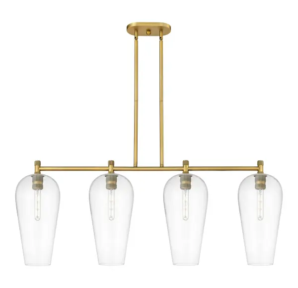 Details abound in the Crown Point Collection with an industrial take on modern sophistication. This stunning line of fixtures features cylindrical glass set in an updated restoration style frame with intricate knurling detail on the sockets, canopy, and finials.