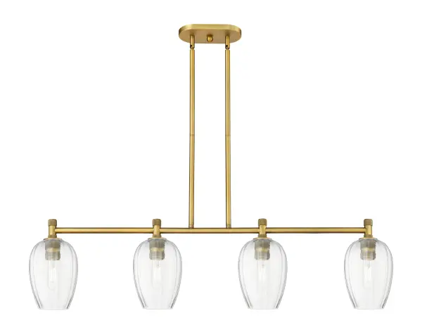 Details abound in the Crown Point Collection with an industrial take on modern sophistication. This stunning line of fixtures features cylindrical glass set in an updated restoration style frame with intricate knurling detail on the sockets, canopy, and finials.