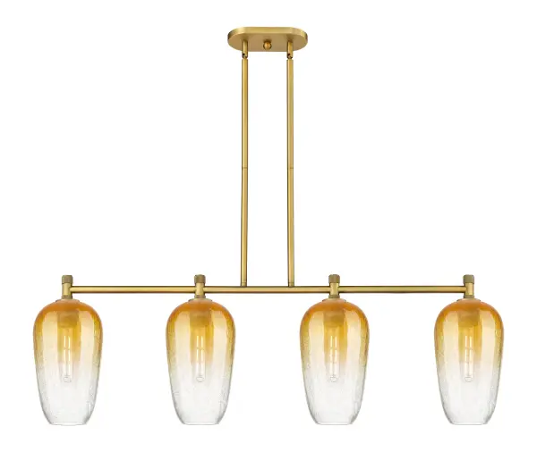 Details abound in the Crown Point Collection with an industrial take on modern sophistication. This stunning line of fixtures features cylindrical glass set in an updated restoration style frame with intricate knurling detail on the sockets, canopy, and finials.