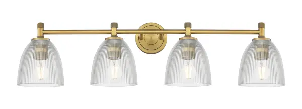 Details abound in the Crown Point Collection with an industrial take on modern sophistication. This stunning line of fixtures features cylindrical glass set in an updated restoration style frame with intricate knurling detail on the sockets, canopy, and finials. - alternate view