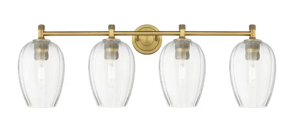 Details abound in the Crown Point Collection with an industrial take on modern sophistication. This stunning line of fixtures features cylindrical glass set in an updated restoration style frame with intricate knurling detail on the sockets, canopy, and finials.