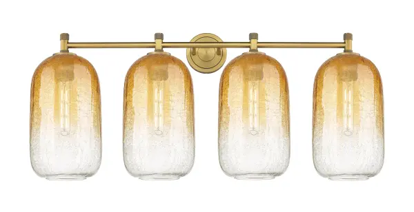 Details abound in the Crown Point Collection with an industrial take on modern sophistication. This stunning line of fixtures features cylindrical glass set in an updated restoration style frame with intricate knurling detail on the sockets, canopy, and finials.