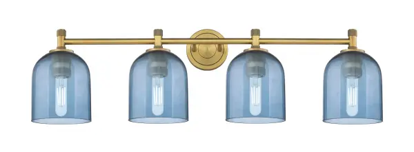 Details abound in the Crown Point Collection with an industrial take on modern sophistication. This stunning line of fixtures features cylindrical glass set in an updated restoration style frame with intricate knurling detail on the sockets, canopy, and finials. - alternate view