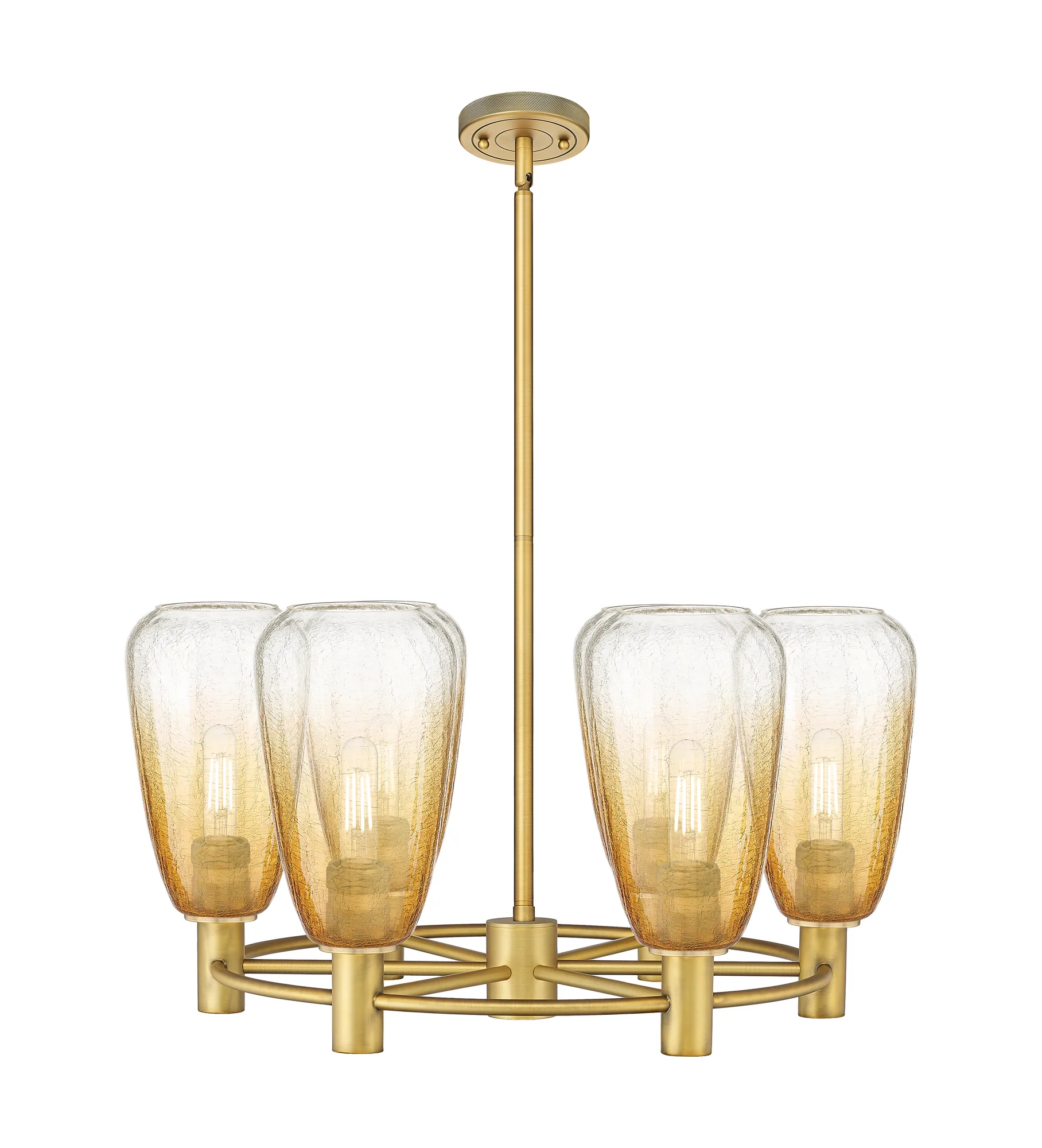 Brookhaven Almond - 6 Light - Seedy Shade - Chandelier