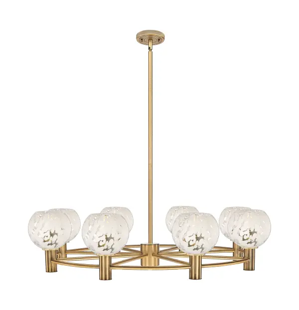 Details abound in the Crown Point Collection with an industrial take on modern sophistication. This stunning line of fixtures features cylindrical glass set in an updated restoration style frame with intricate knurling detail on the sockets, canopy, and finials.