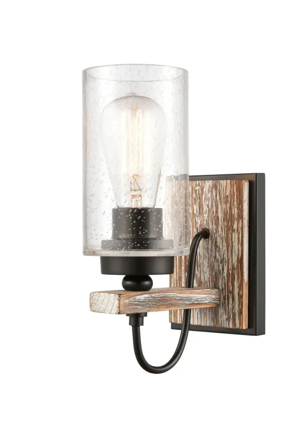 The fixtures in the Paladin Collection deliver charming modern farmhouse design.  The hand carved wood detail creates a natural feel that enhances the distinctive look of the collection.