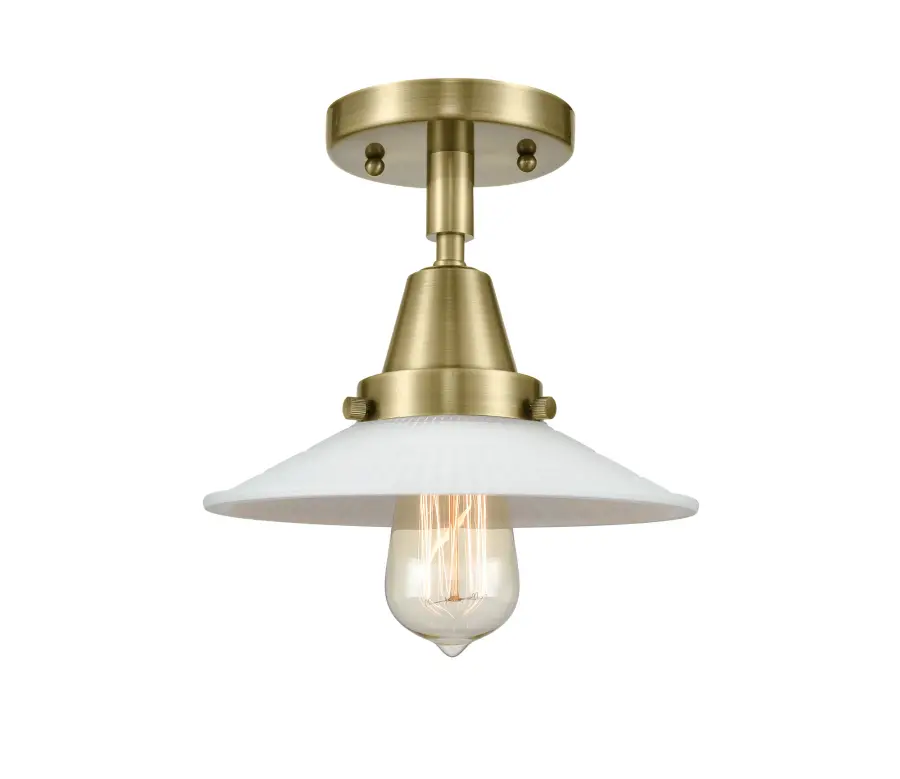 Halophane - Antique Brass - Flush Mount - Image 1