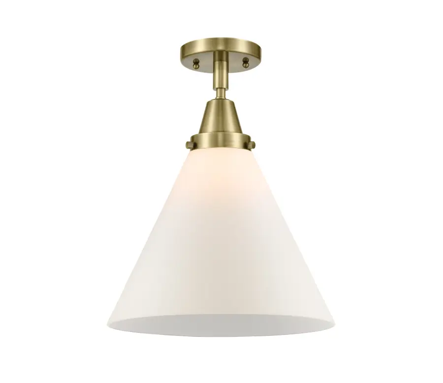 Cone - Antique Brass - Flush Mount - Image 1