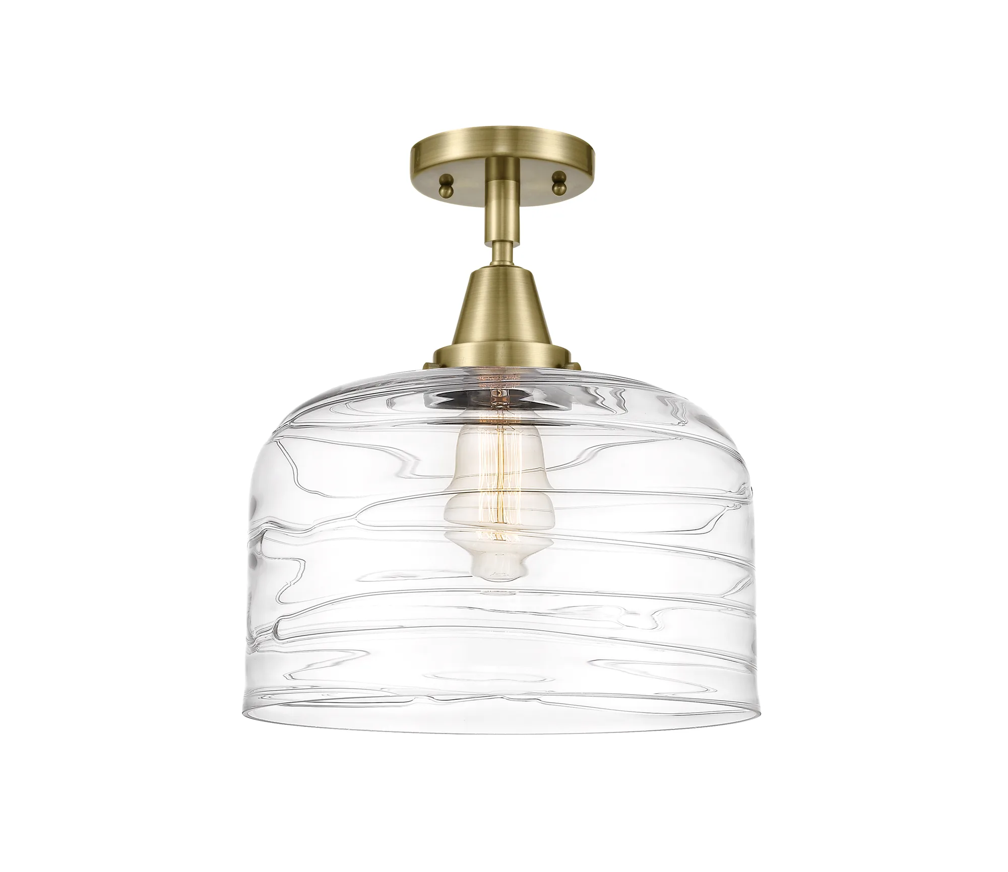 Bell - Antique Brass - Semi-Flush Mount