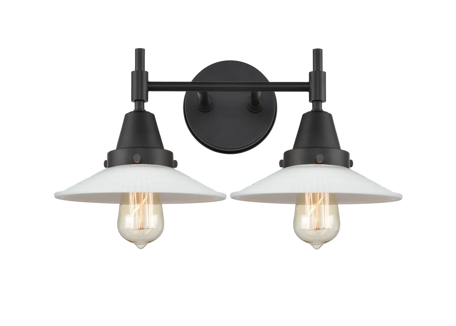 Halophane - Matte Black - Bath Vanity Light